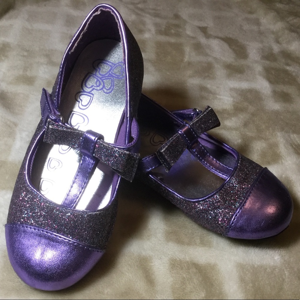 Children’s Place Purple Glitter Shoes, sz 10